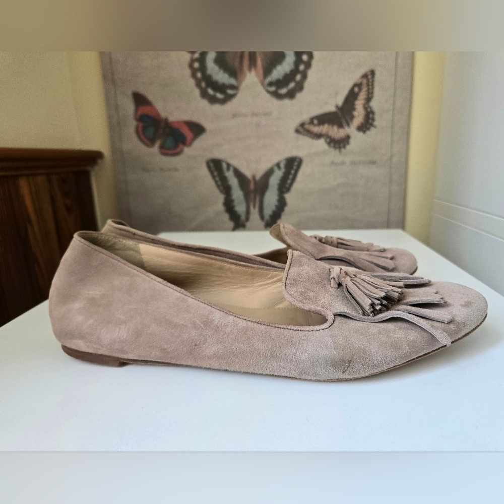 J. Crew Suede Tassle Loafers